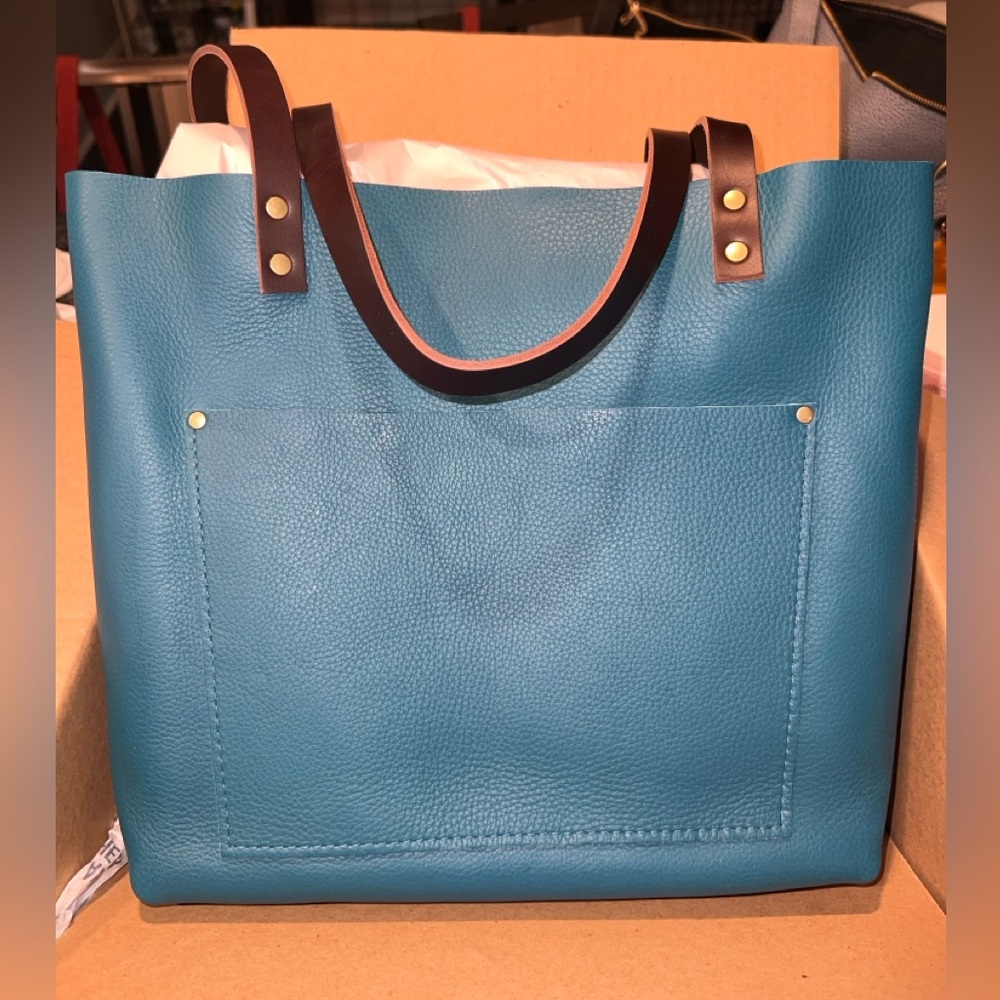 Portland Leather Soul Blue Large Classic Tote